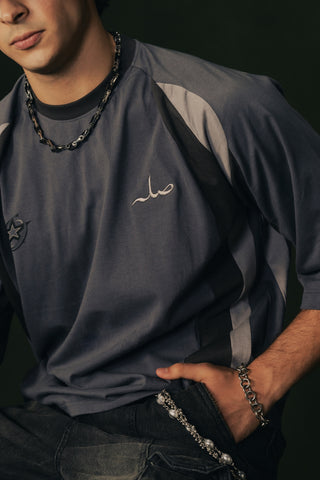 Daira Paneled Graphic Tee (Grey)