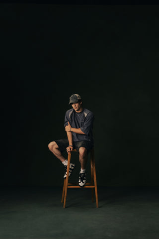 Daira Paneled Graphic Tee (Grey)