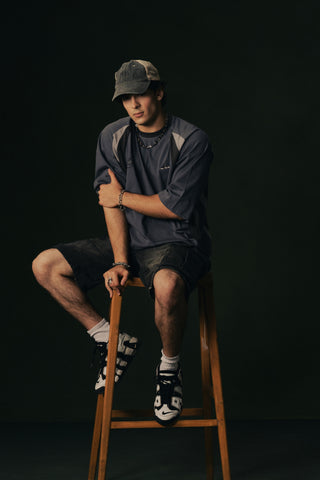 Daira Paneled Graphic Tee (Grey)