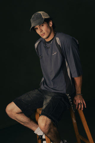 Daira Paneled Graphic Tee (Grey)