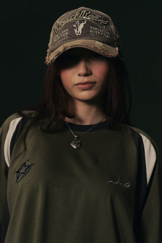 Daira Paneled Graphic Tee (Green)